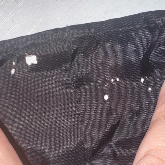 Vintage 90s Nicole Miller Red Burnout Velvet Dress w/ Fur Trim - Picture 15 of 15